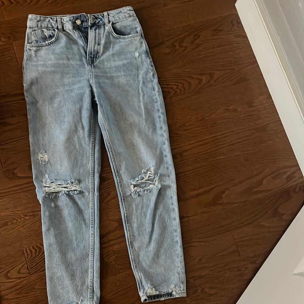 Blue Zara denim shorts